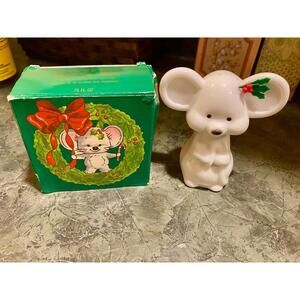 1970's Avon Christmas Merry Mouse Zany Cologne New .75 Ounce Full Bottle